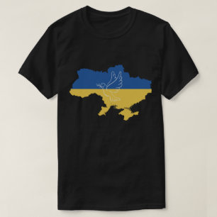 Ik Sta Met Oekraïne Duif Vrede Pro-Oekraïne Vrouwe T-shirt