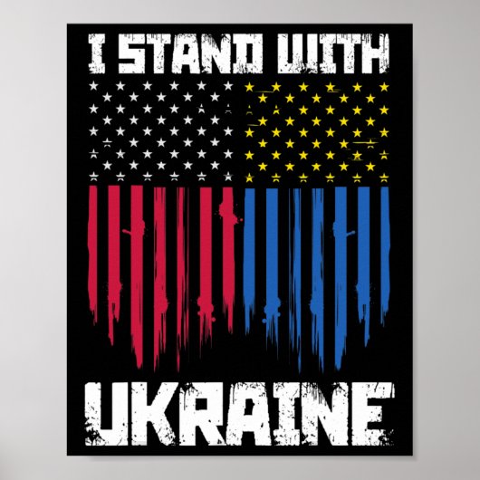 Ik sta met Oekraïne Oekraïense trots 2  Poster (Voorkant)