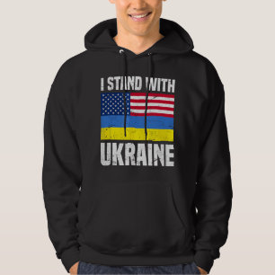 Ik sta met Oekraïne Oekraïense vlag Vrij Oekraïne  Hoodie