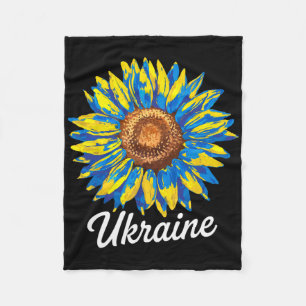 Ik Sta Met Oekraine Oekraine Vlag Zonnebloem Vinta Fleece Deken
