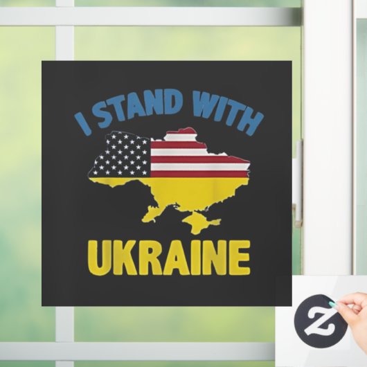 Ik sta met Oekraïne  Raamsticker (Huis)