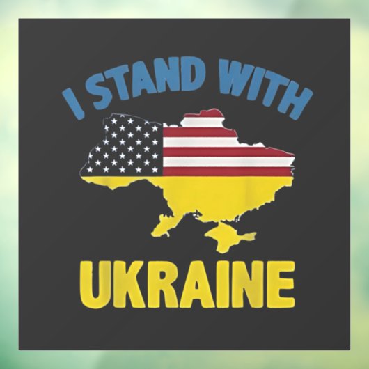 Ik sta met Oekraïne  Raamsticker (Vel 3)