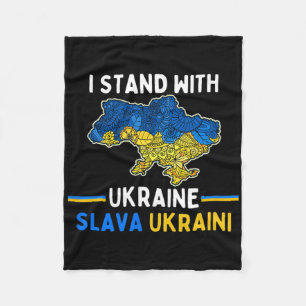 Ik Sta Met Oekraïne Slava Ukraini Steun Vrijheid Fleece Deken
