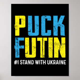 Ik sta met Oekraine Stop Putin Oekraine Oekraïense Poster