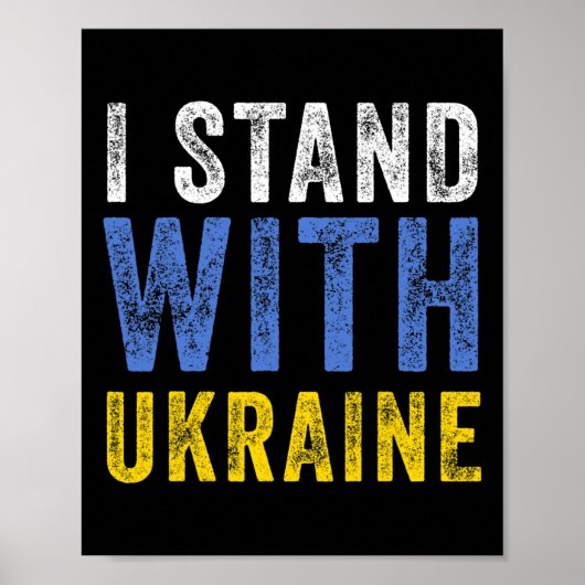Ik Sta Met Oekraïne Stop Putin Stop Oorlog Steun U Poster (Voorkant)