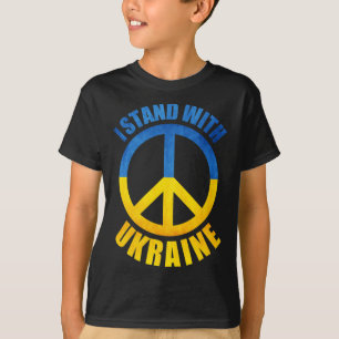 Ik sta met Oekraïne Vredes Symbool T-shirt