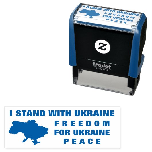 Ik sta met Oekraïne Vrijheid Zelfinkkend stempel (In situ)