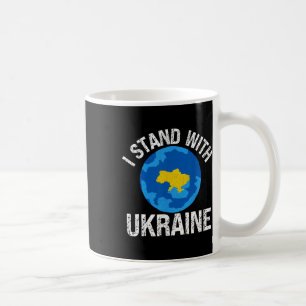 Ik Sta Met Oekraïne Wereldkaart Steun Steun Ukr Koffiemok