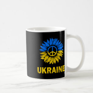 Ik Sta Met Oekraïne Zonnebloem Vlag Oekraïne Steun Koffiemok