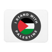 Ik sta met Palestijnse vlag aangepaste tekst Magneet (Horizontaal)