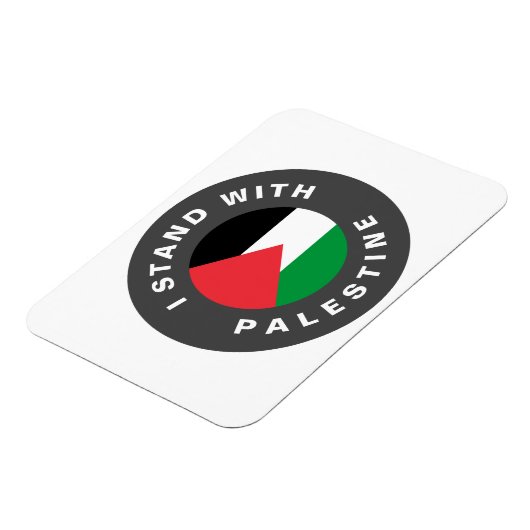 Ik sta met Palestijnse vlag aangepaste tekst Magneet (Linkerzijde)