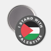 Ik sta met Palestijnse vlag gepersonaliseerd Magneet (Voorkant / Achterkant)