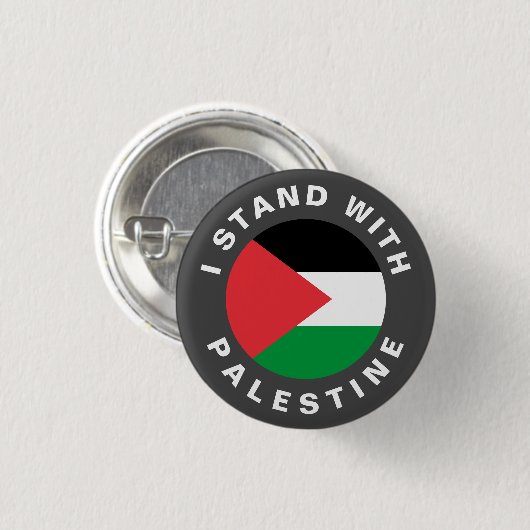 Ik sta met Palestijnse vlag gepersonaliseerd Ronde Button 3,2 Cm (Voorkant /achterkant)