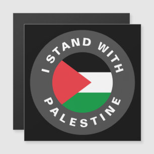 Ik sta met Palestijnse vlag zwart Magnetische Kaar