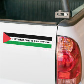 Ik sta met Palestina aangepaste Palestijnse vlag Bumpersticker (Op Truck)