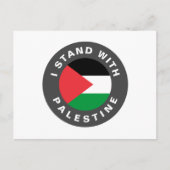Ik sta met Palestina aangepaste tekst en vlag Briefkaart (Voorkant)