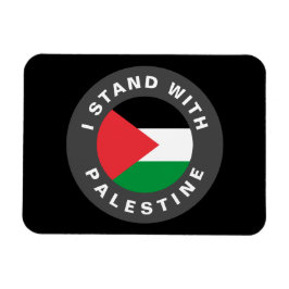 Ik sta met Palestina aangepaste tekst en vlag zwar Magneet