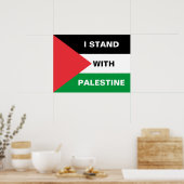 Ik sta met Palestina aangepaste tekst Palestina vl Poster (Keuken)