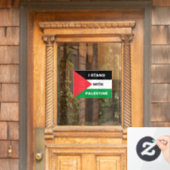 Ik sta met Palestina aangepaste tekst Palestina vl Raamsticker (Huis Deur)