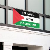 Ik sta met Palestina aangepaste tekst Palestina vl Spandoek (Buitenkant Gebouw)