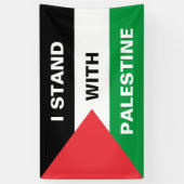 Ik sta met Palestina aangepaste tekst Palestina vl Spandoek (Verticaal)