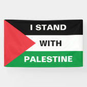 Ik sta met Palestina aangepaste tekst Palestina vl Spandoek (Horizontaal)