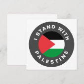Ik sta met Palestina aangepaste tekst vlag kaart (Voorkant / Achterkant)