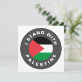 Ik sta met Palestina aangepaste tekst vlag kaart (Staand voorkant)