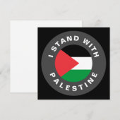 Ik sta met Palestina aangepaste tekst vlag zwarte  (Voorkant / Achterkant)