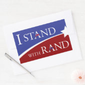 Ik sta met rust rechthoekige sticker (Envelop)