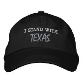 Ik Sta Met Texas Geborduurde Hoed Pet (Voorkant)