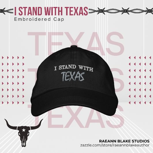 Ik Sta Met Texas Geborduurde Hoed Pet