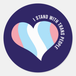 Ik sta met trans mensen rond de Sticker