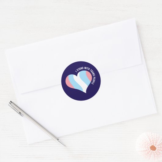 Ik sta met trans mensen rond de Sticker (Envelop)