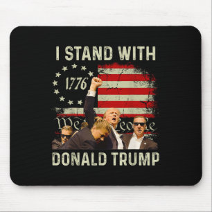 Ik sta met Trump Grappige Trump 2024 Muismat