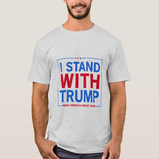Ik sta met Trump T-Shirt Trump 2024 (Voorkant)