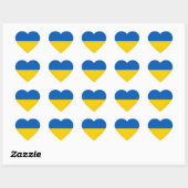 Ik sta met Ukraine Custom Heart Stickers Set (Vel)