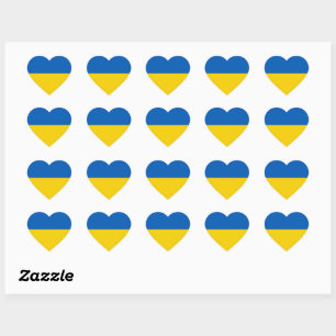 Ik sta met Ukraine Custom Heart Stickers Set