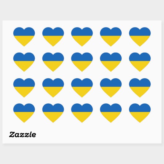 Ik sta met Ukraine Custom Heart Stickers Set (Vel)