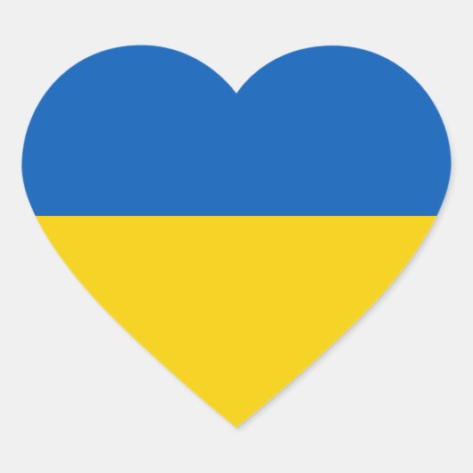 Ik sta met Ukraine Custom Heart Stickers Set (Voorkant)
