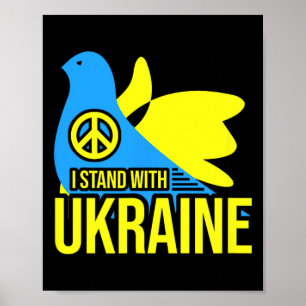 Ik Sta Met Ukraine T-shirt Oekraïense Vlag Volodym Poster