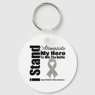 Ik sta naast de ziekte van mijn Hero Parkinson Sleutelhanger