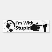 Ik Sta Naast een Idioot | Red de Aarde Bumpersticker (Voorkant)