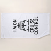 Ik sta op cruise control strandlaken (Voorkant)