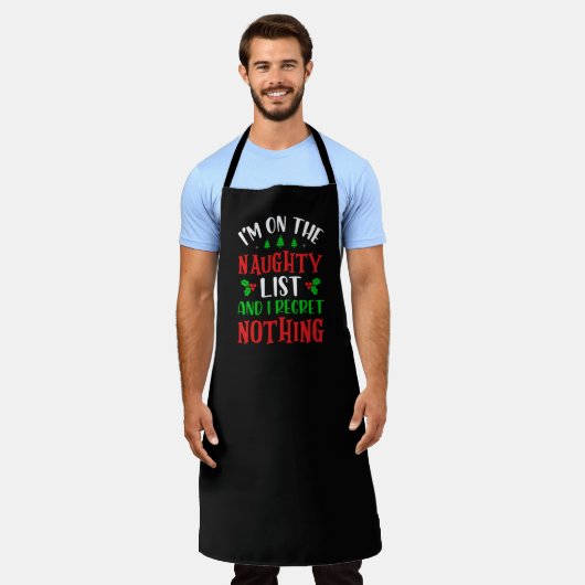 Ik sta op de Naughty List Schort (Gedragen)
