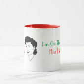 Ik sta op de Nice List Retro Style Kerstmis Mok (Midden)