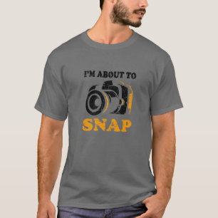 Ik sta op het punt om camera fotografie te magneti t-shirt