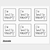 Ik sta op het punt om de grappige ijdelheid van he vierkante sticker (Vel)