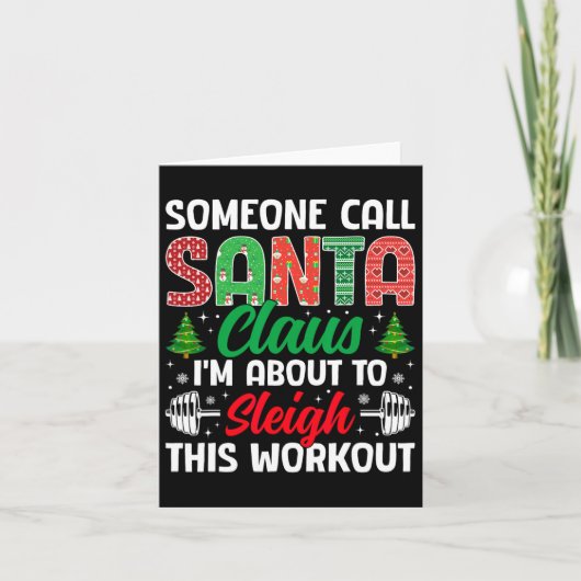 Ik sta op het punt om deze workout grappige kerst kaart (Voorkant)