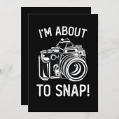 Ik Sta Op Het punt Om Grappige Fotografie Te Maken Kaart (Voorkant / Achterkant)